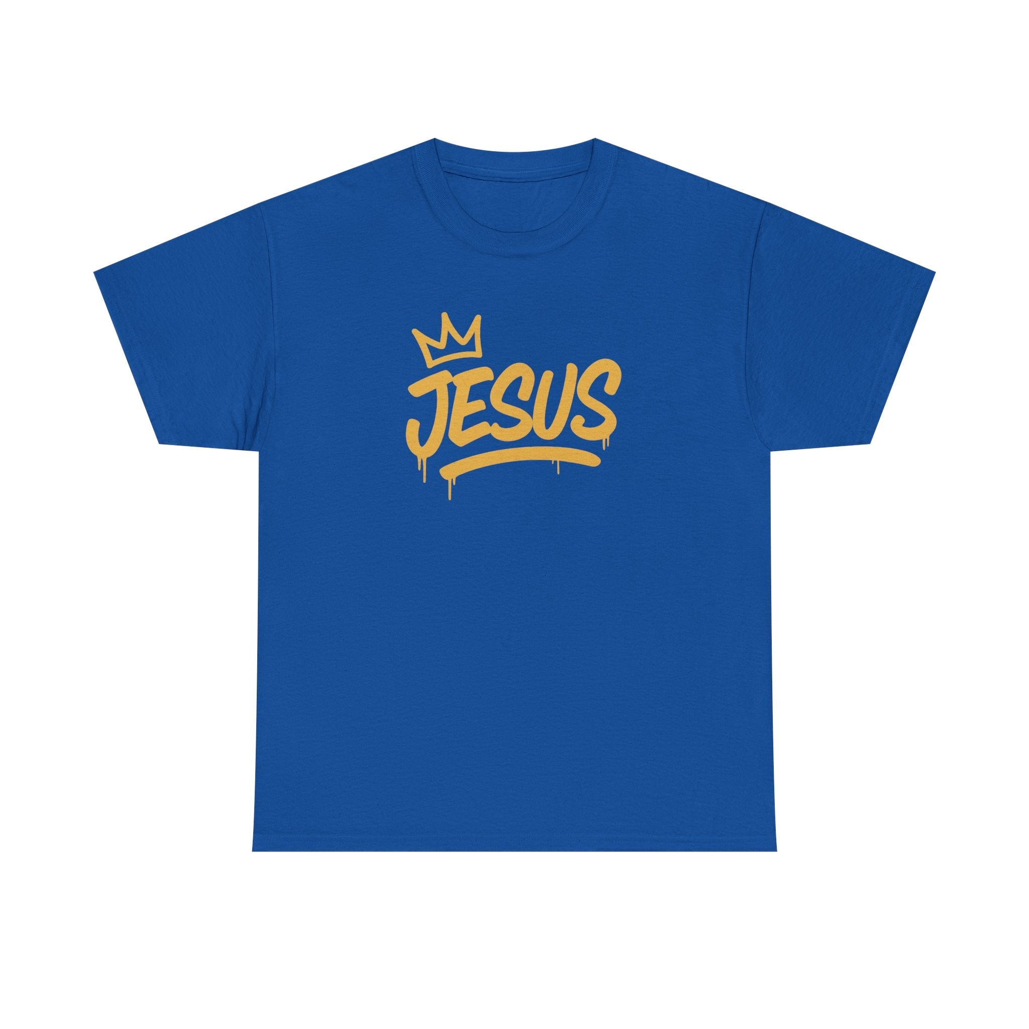 Jesus Crown Tee — Gold Script Inspirational T-Shirt