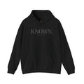 KNOWN. By God Black Hoodie – Premium Midweight Faith-Based Pullover