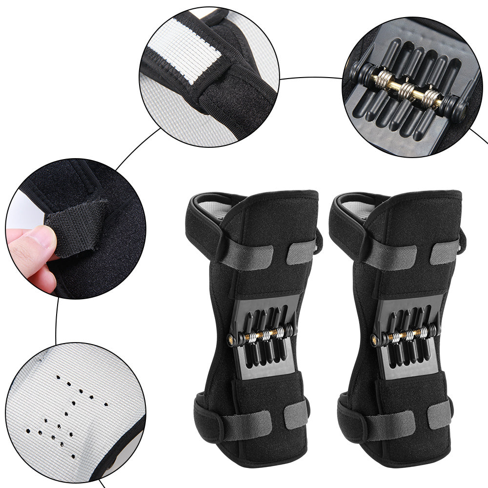 Adjustable Knee Support Brace with Dual Spring Stabilizers