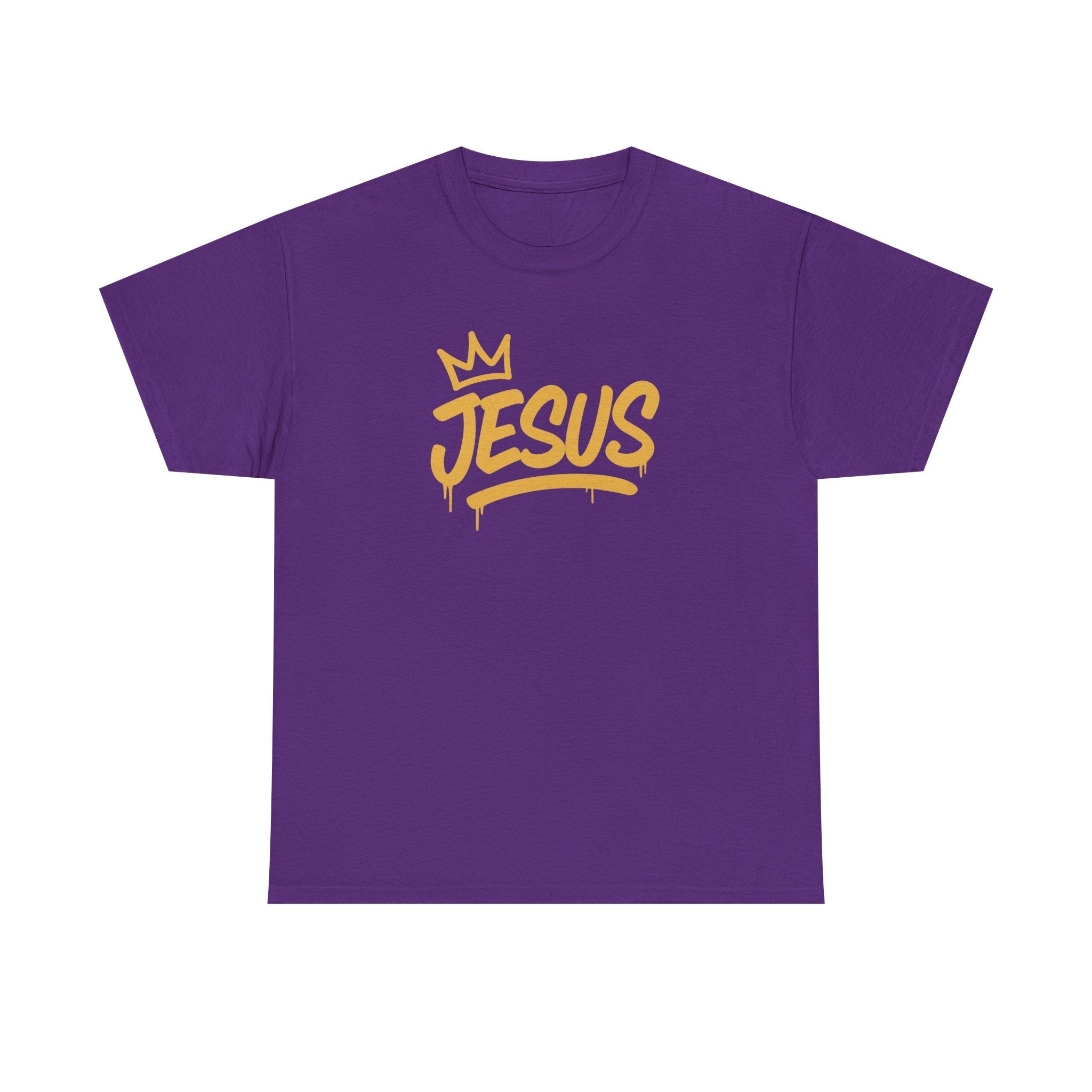 Jesus Crown Tee — Gold Script Inspirational T-Shirt