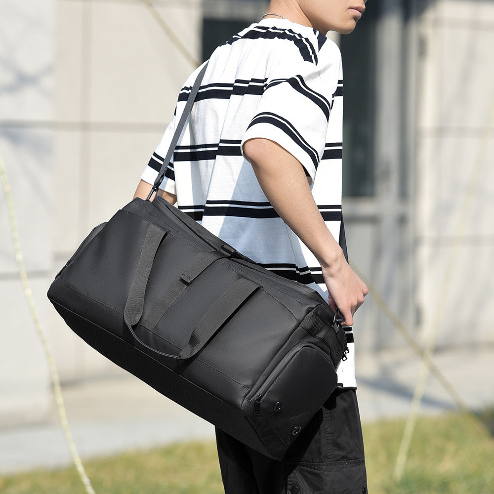 Men's Waterproof Gym & Travel Duffel Bag with Wet/Dry Separation - 20-35L Capacity