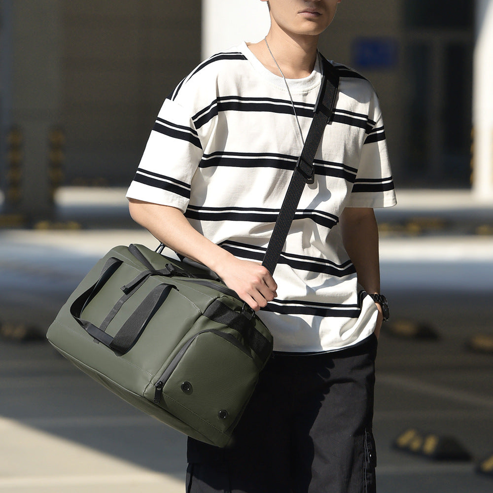Men's Waterproof Gym & Travel Duffel Bag with Wet/Dry Separation - 20-35L Capacity