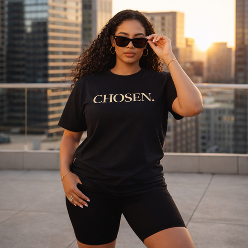 CHOSEN. Minimalist Faith Statement T-Shirt — Premium Christian Tee