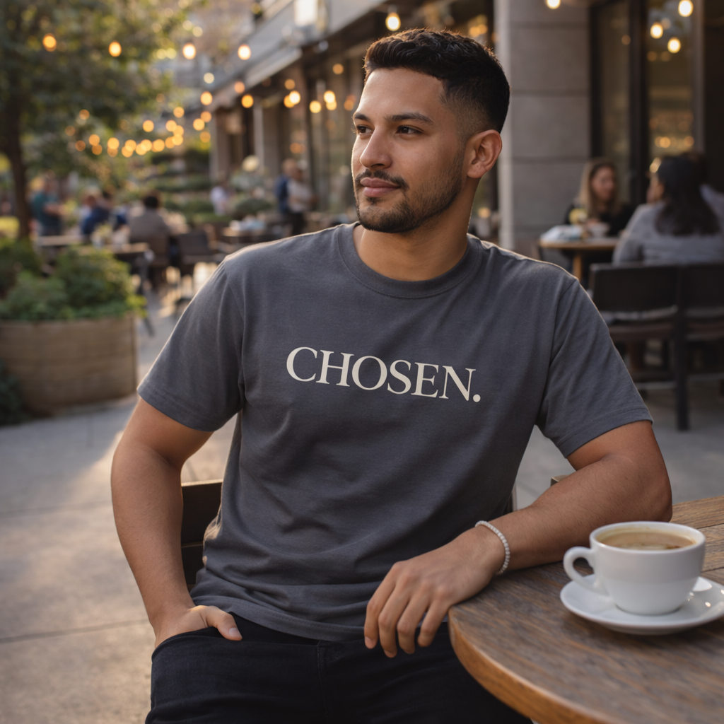 CHOSEN. Minimalist Faith Statement T-Shirt — Premium Christian Tee