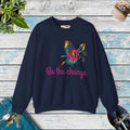 Inspirational Crewneck Sweatshirt - Be The Change - Dipaliz