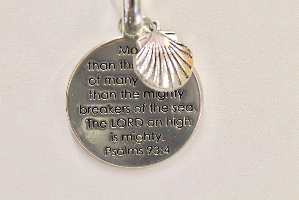Psalms 93:4 The Lord Is Mighty On High Pendant on Silver Chain, Inspirational Jewelry, Bible Verse Jewelry, Gift For Her, Motivate