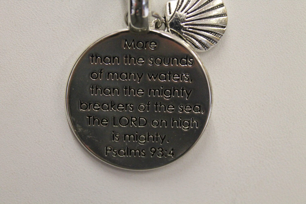 Psalms 93:4 The Lord Is Mighty On High Pendant on Silver Chain, Inspirational Jewelry, Bible Verse Jewelry, Gift For Her, Motivate